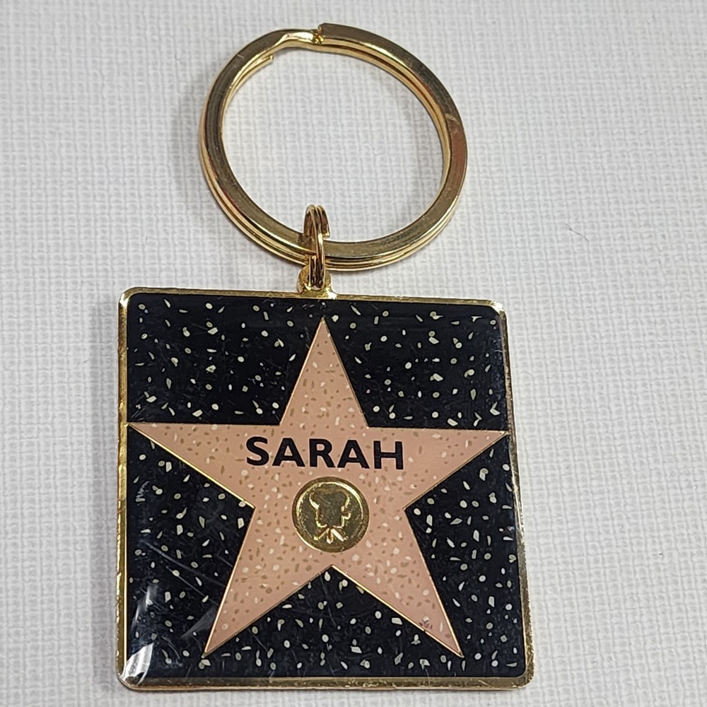 Star Hollywood Walk Of Fame Keychain "Sarah" Personalized Souvenir Keyring